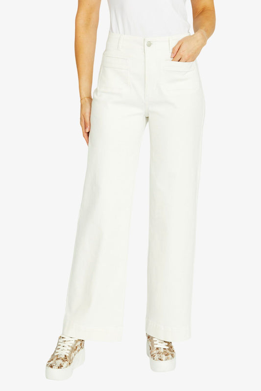 Womens Ivory Pocket Jean White P605725