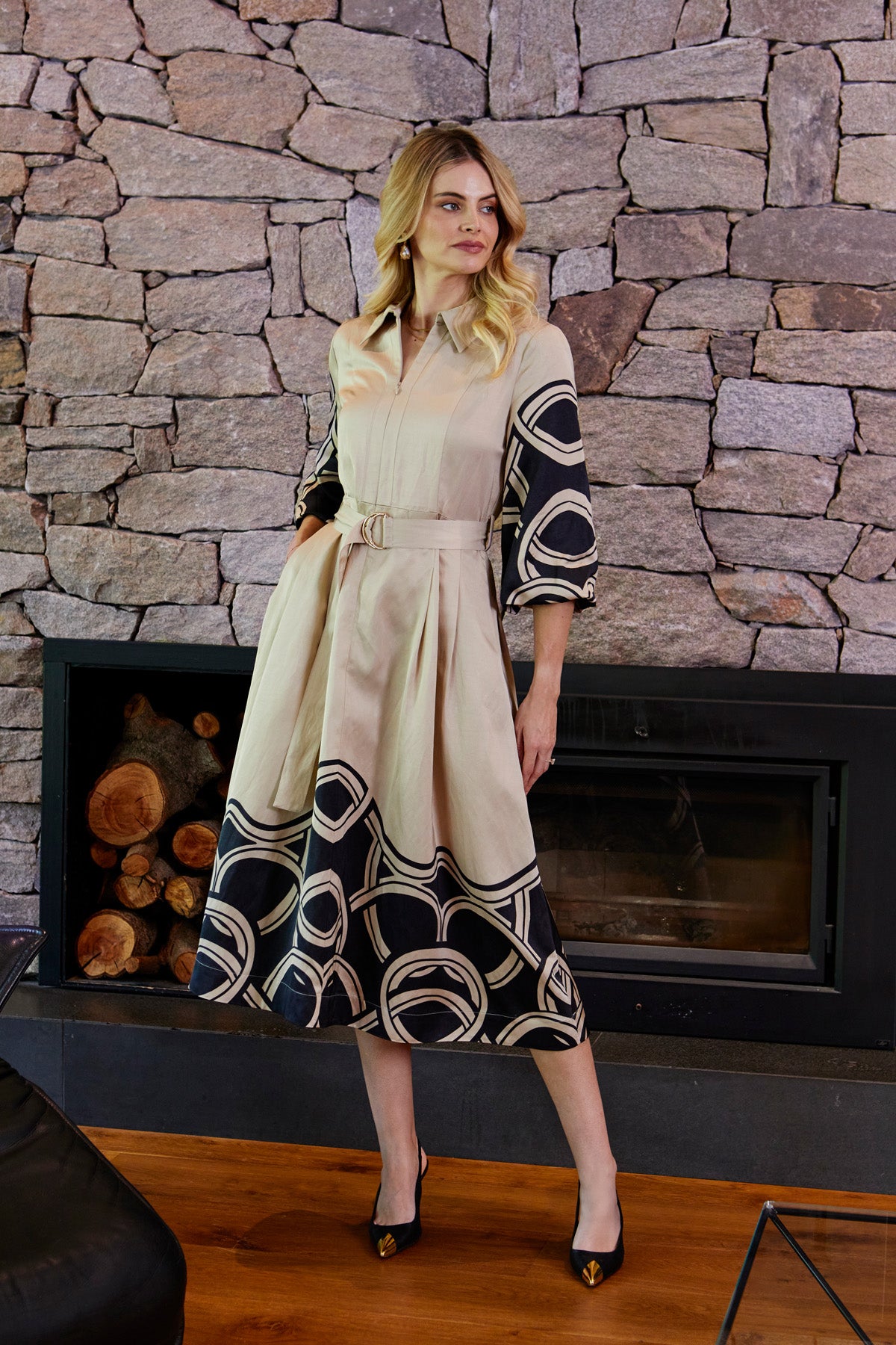 Womens Jasmine Swirl Prt Dress Multicolor P615541
