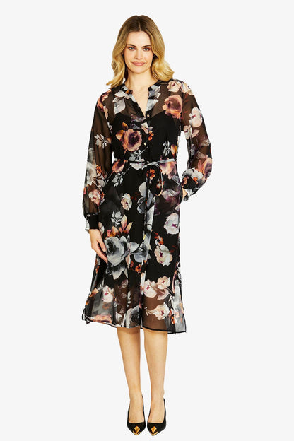 Womens Katie Button Midi Dress Multicolor P605520