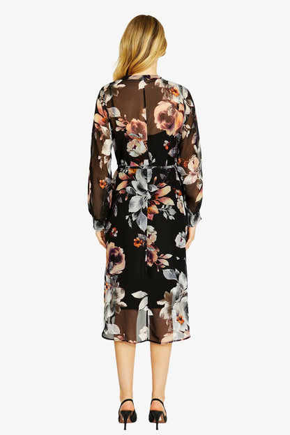 Womens Katie Button Midi Dress Multicolor P605520