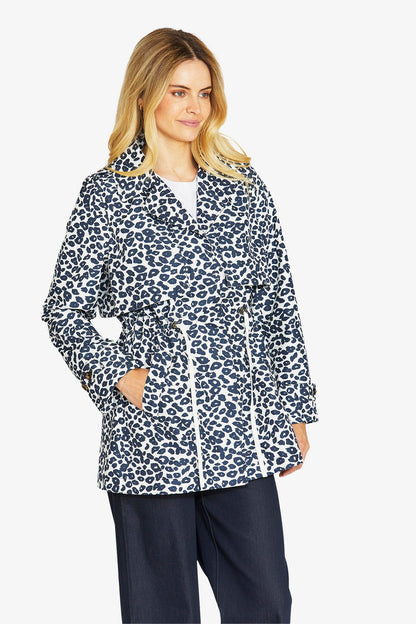 Womens Kendraanimal Trenchcoat Navy P605428