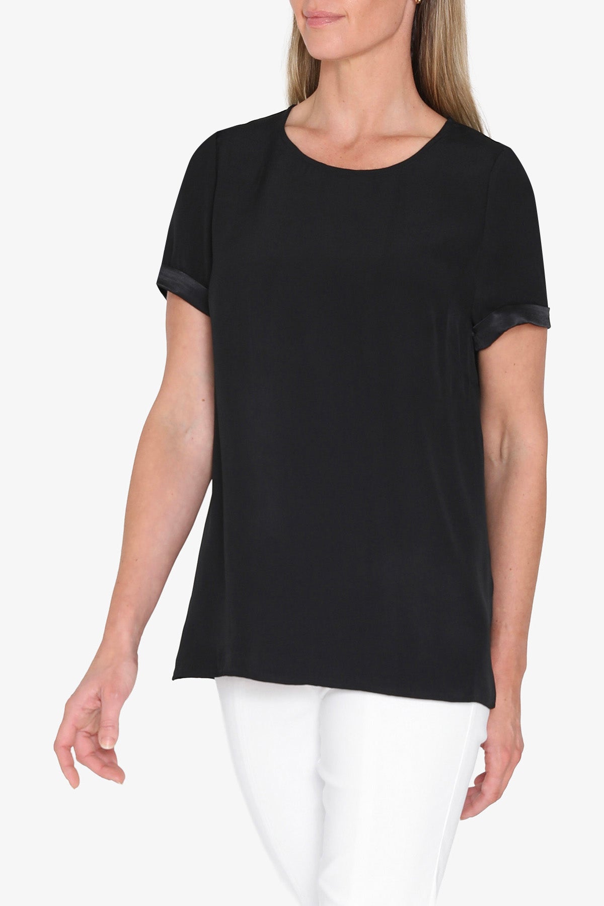 Womens Kira Slinky Top Black P595358