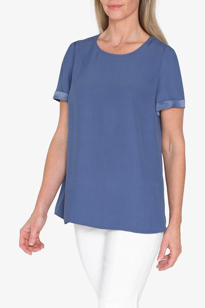 Womens Kira Slinky Top Blue P595358
