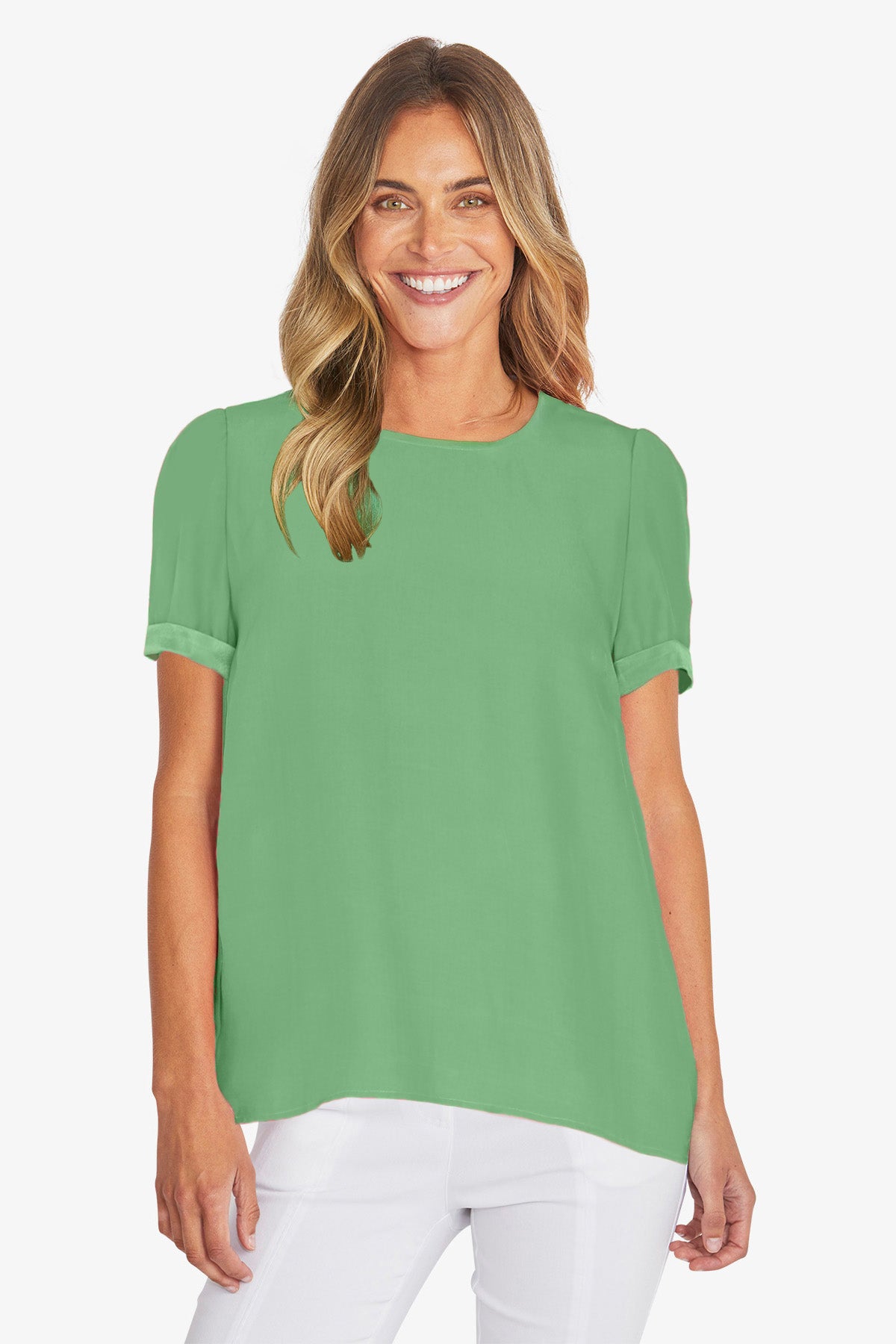 Womens Kira Slinky Top Green P595358