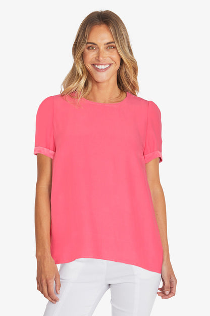 Womens Kira Slinky Top Pink P595358