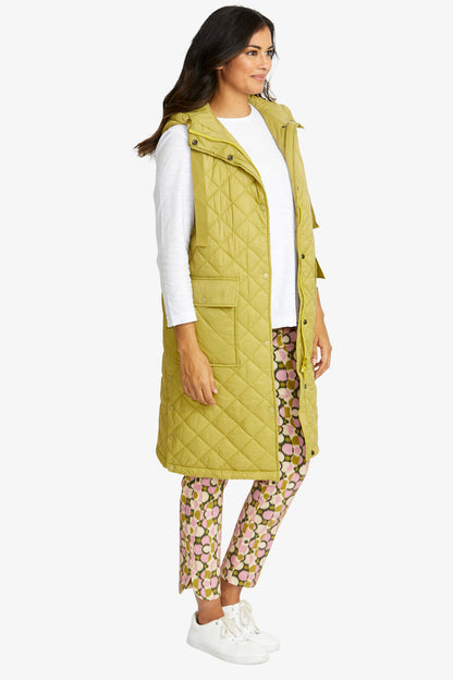 Kit Puffer Vest in Celery