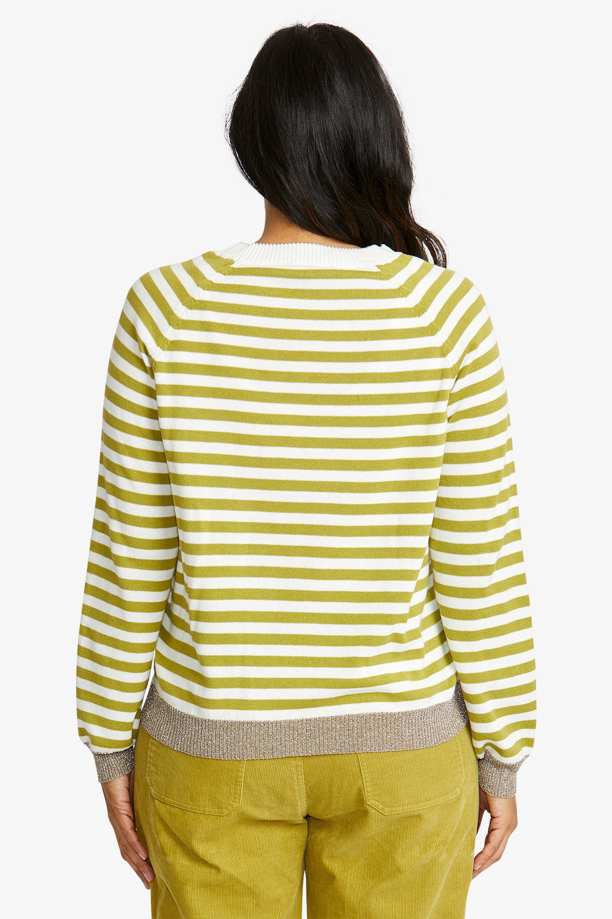 Kylie Stripe Pullover in Green