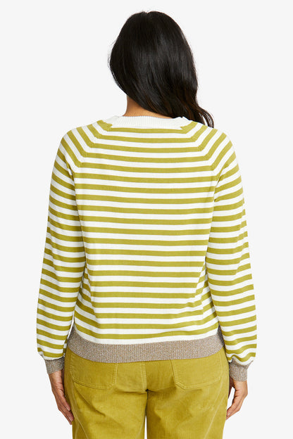 Kylie Stripe Pullover in Green