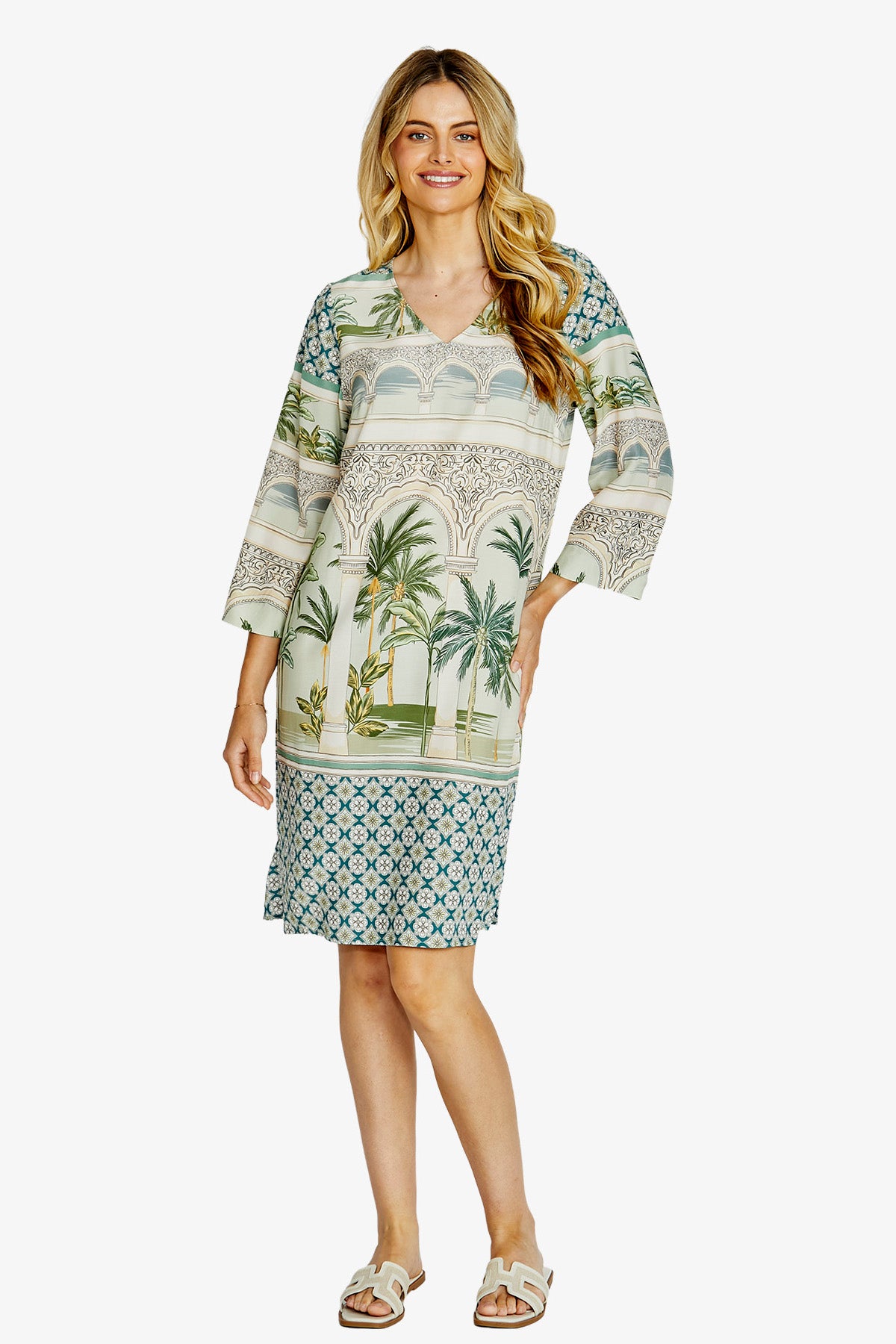 Womens Lani V Nk Shift Dress Multicolor P615517
