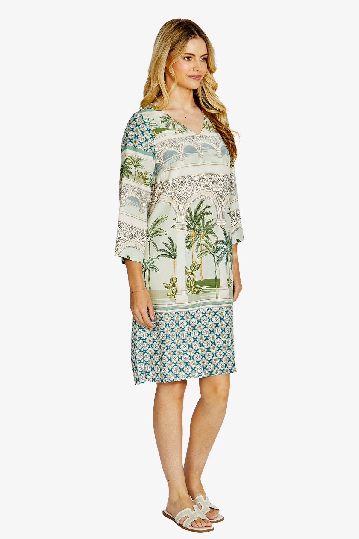 Womens Lani V Nk Shift Dress Multicolor P615517