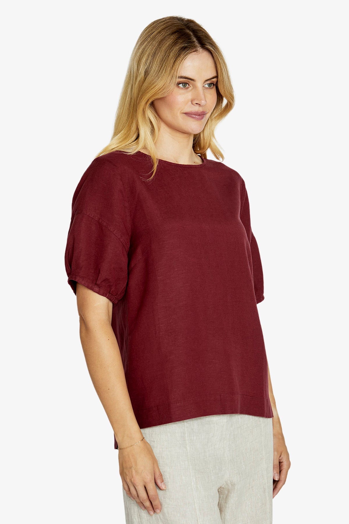 Womens Layla Sslv Buttonbacktop Red P615317