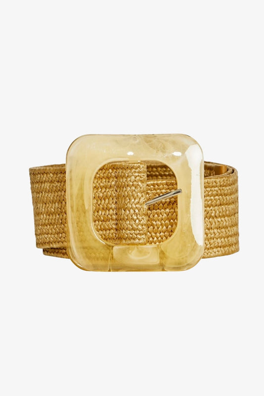 Womens Lilli Stretch Resin Belt Natural P615ac4