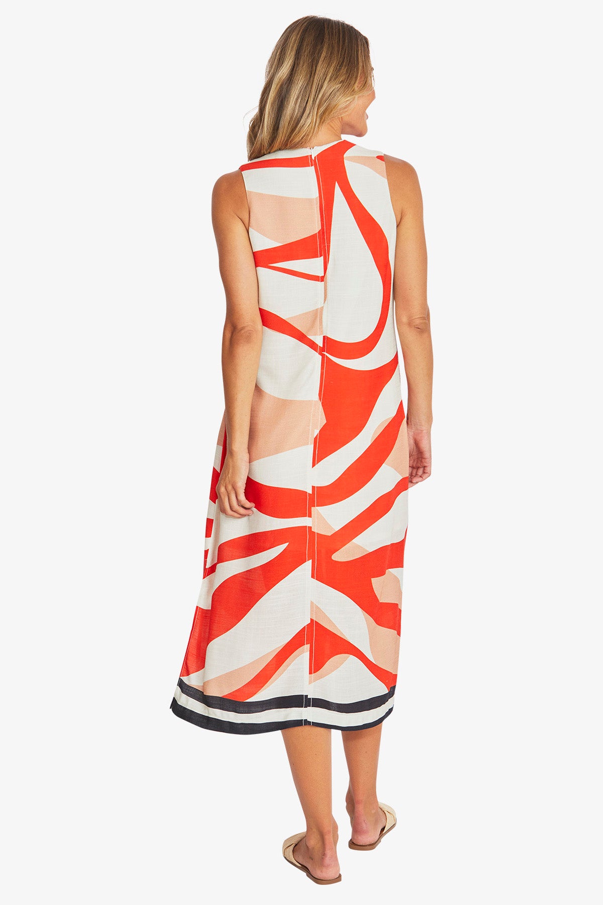 Womens Linear Maxi Dress Multicolor P595557