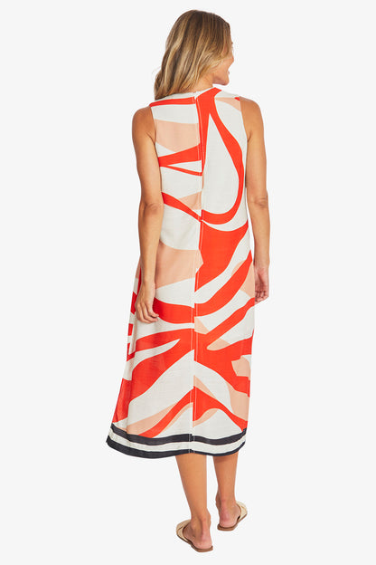 Womens Linear Maxi Dress Multicolor P595557