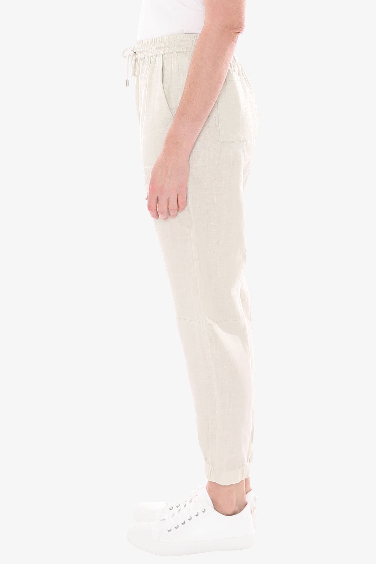 Linen - Jogger, Ankle Length, Relaxed selling Fit, Elastic/Drawstring Waist, Linen Pant