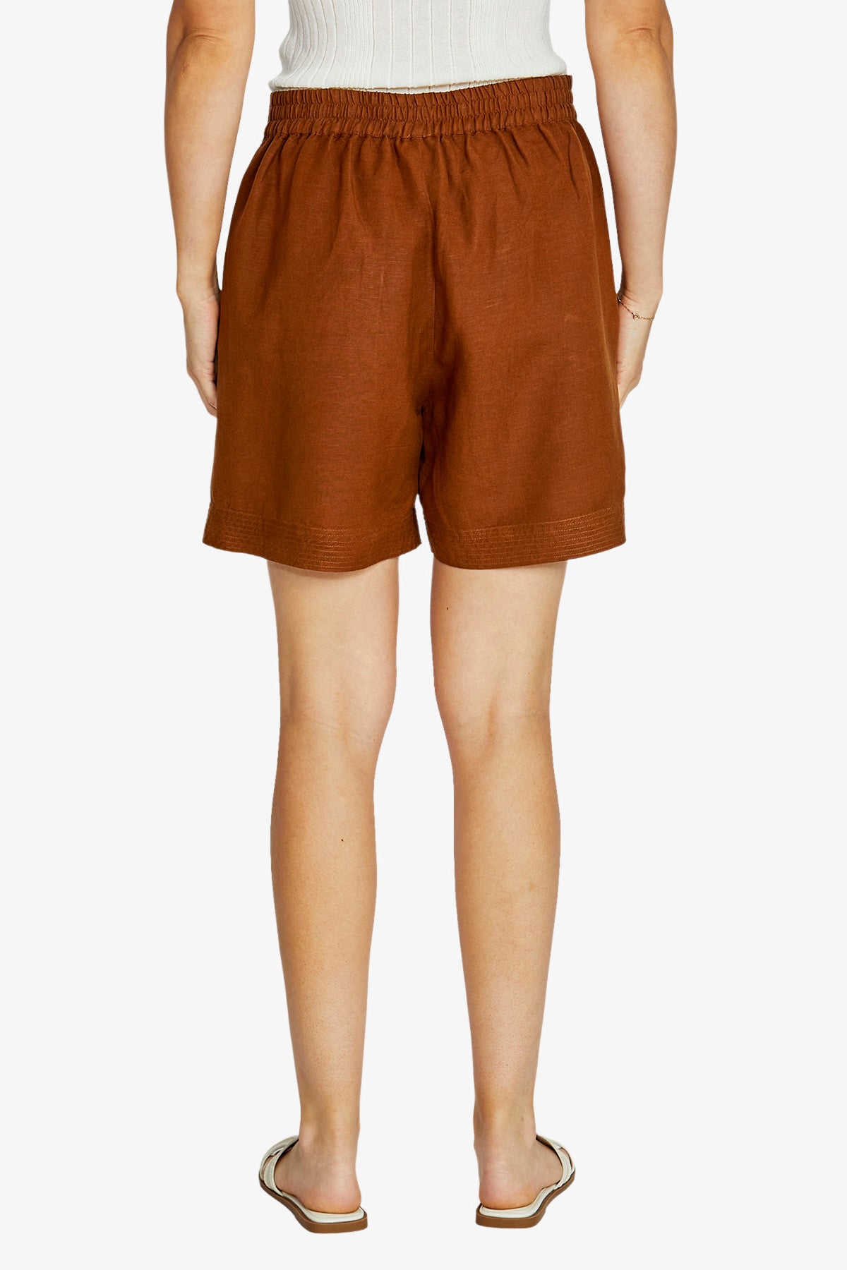 Womens Lisa Stitch Hem Short Brown P615801