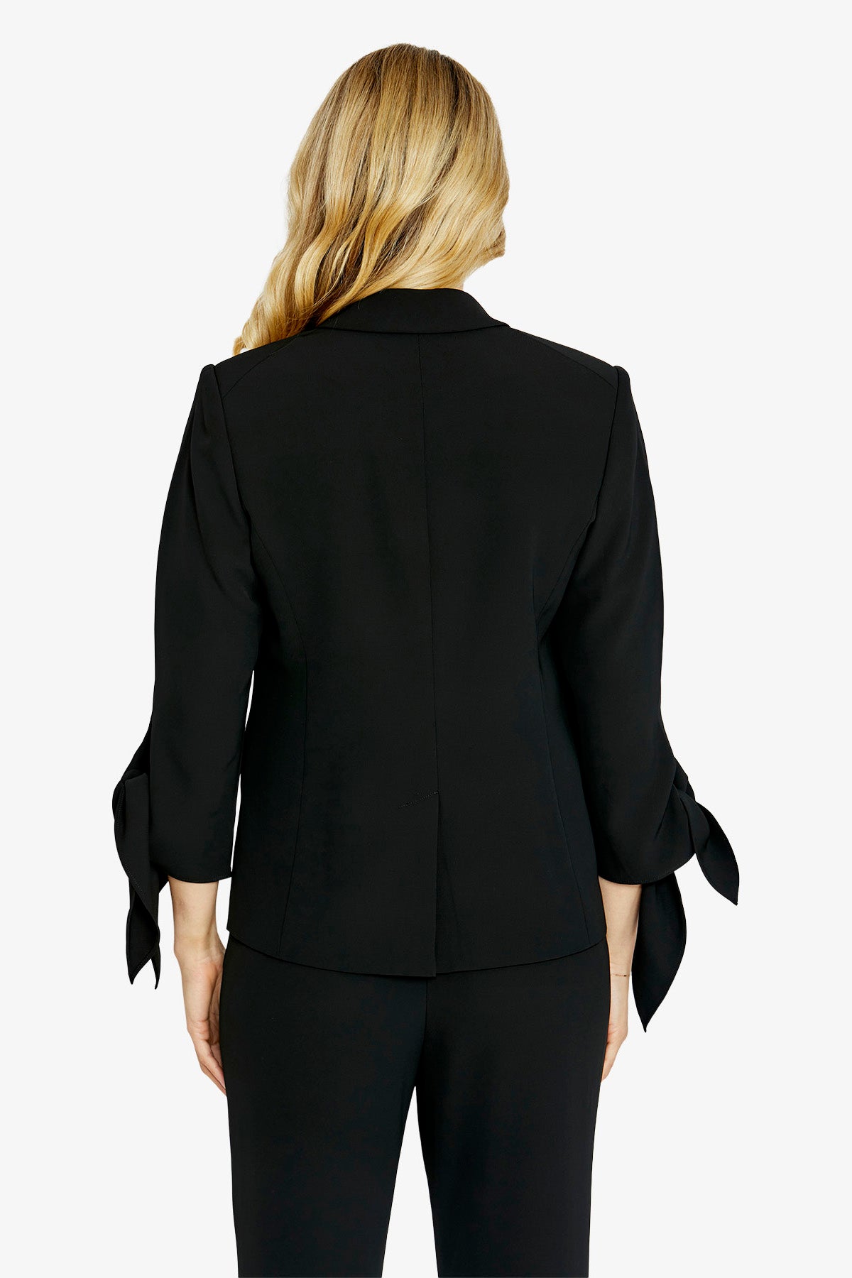 Womens Manhattan Tie Slv Blazer Black P615406