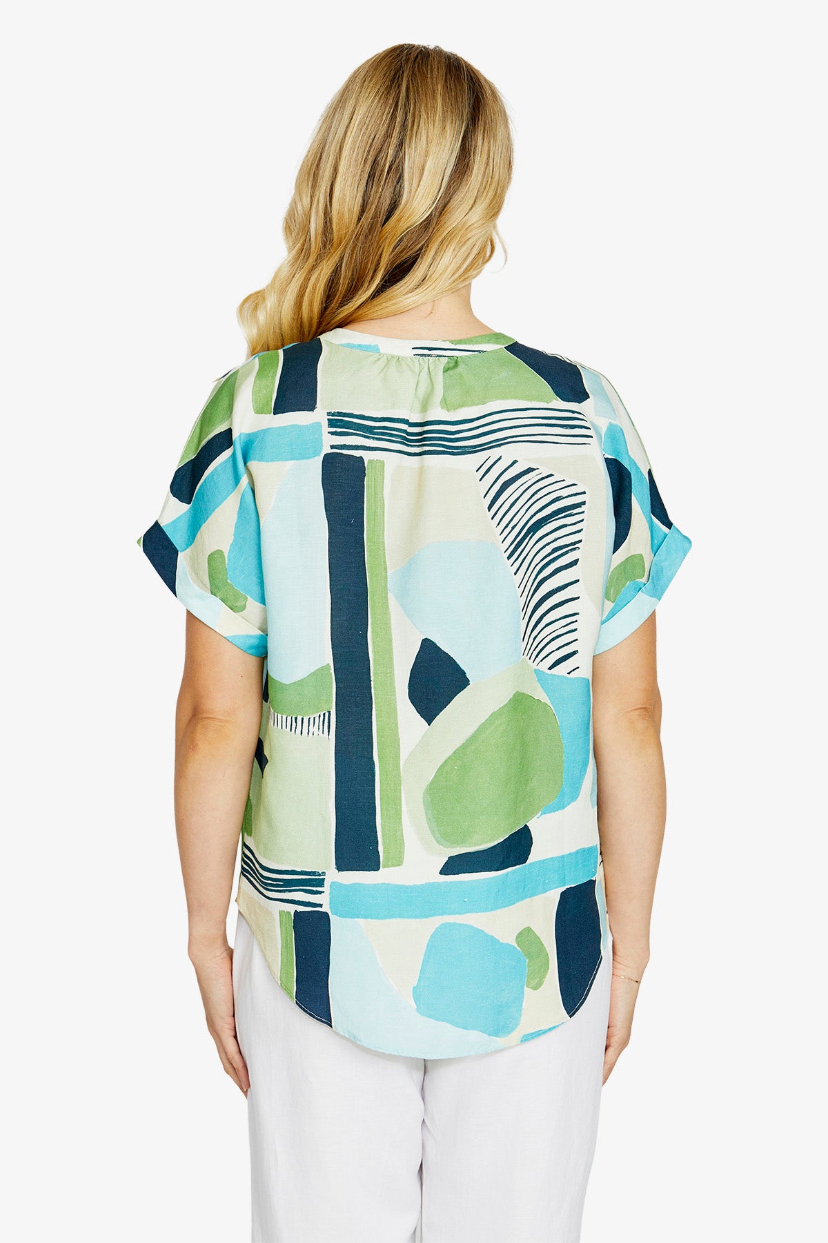Womens Mariana V Nk Print Blouse Multicolor P615353