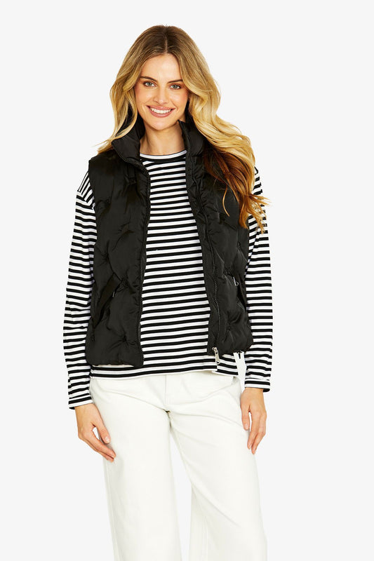Womens Marilynsequinspuffervest Black P605420