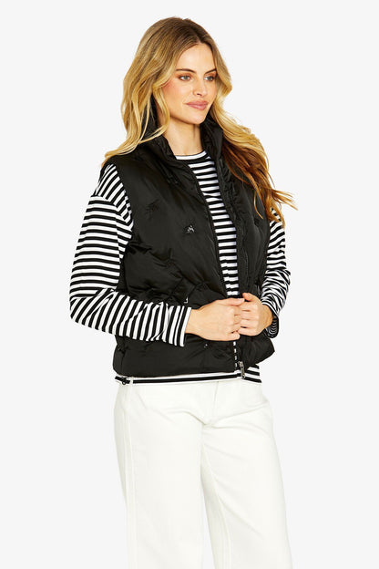 Womens Marilynsequinspuffervest Black P605420