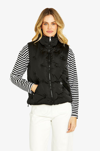 Womens Marilynsequinspuffervest Black P605420