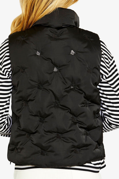 Womens Marilynsequinspuffervest Black P605420