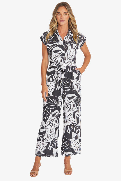 Marisol Jumpsuit in White/Black