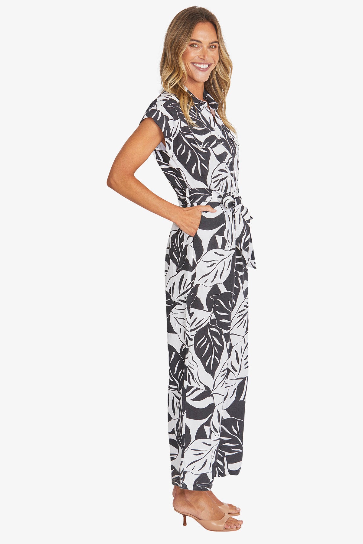 Marisol Jumpsuit in White/Black