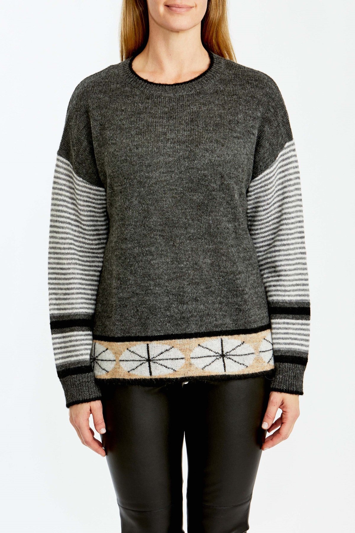 Marley Pullover Grey Geo