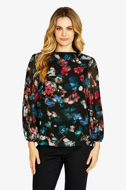 Womens Matilda Pleated Top Multicolor P605321