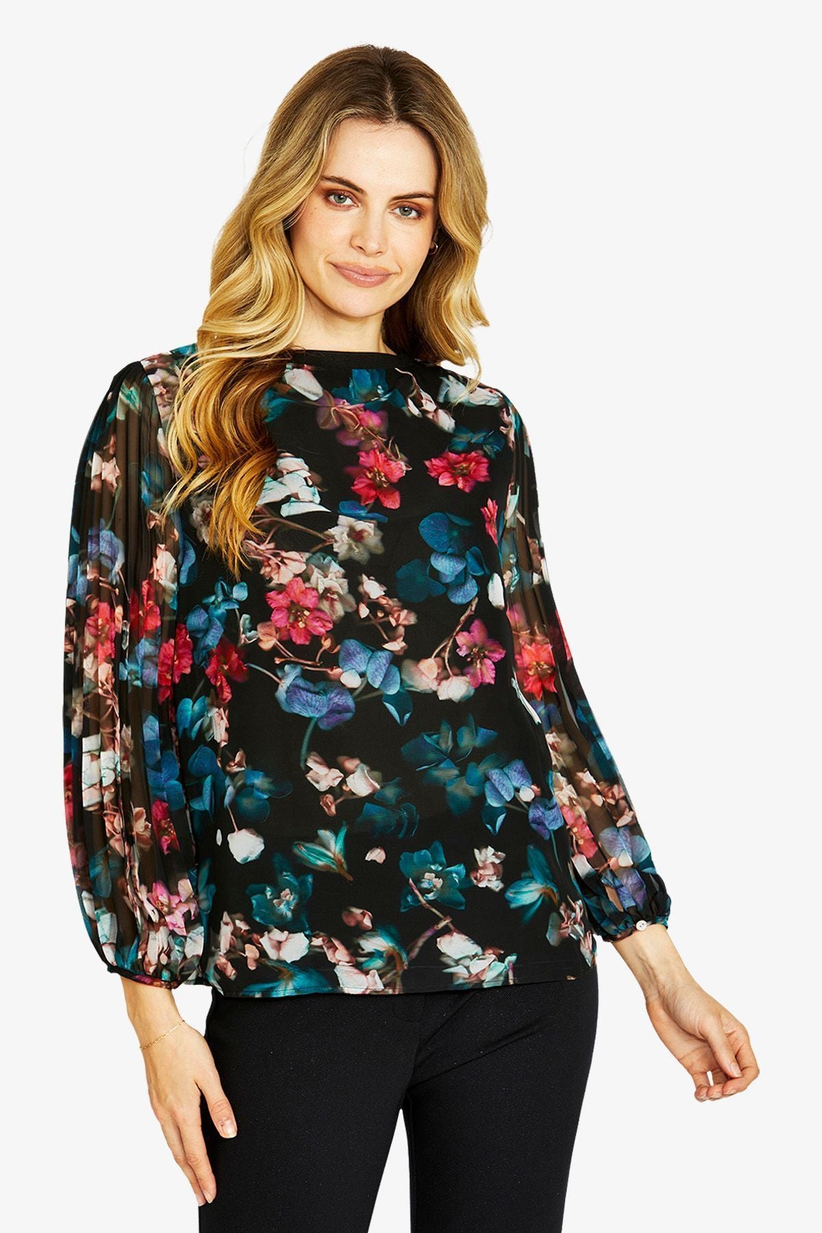 Womens Matilda Pleated Top Multicolor P605321