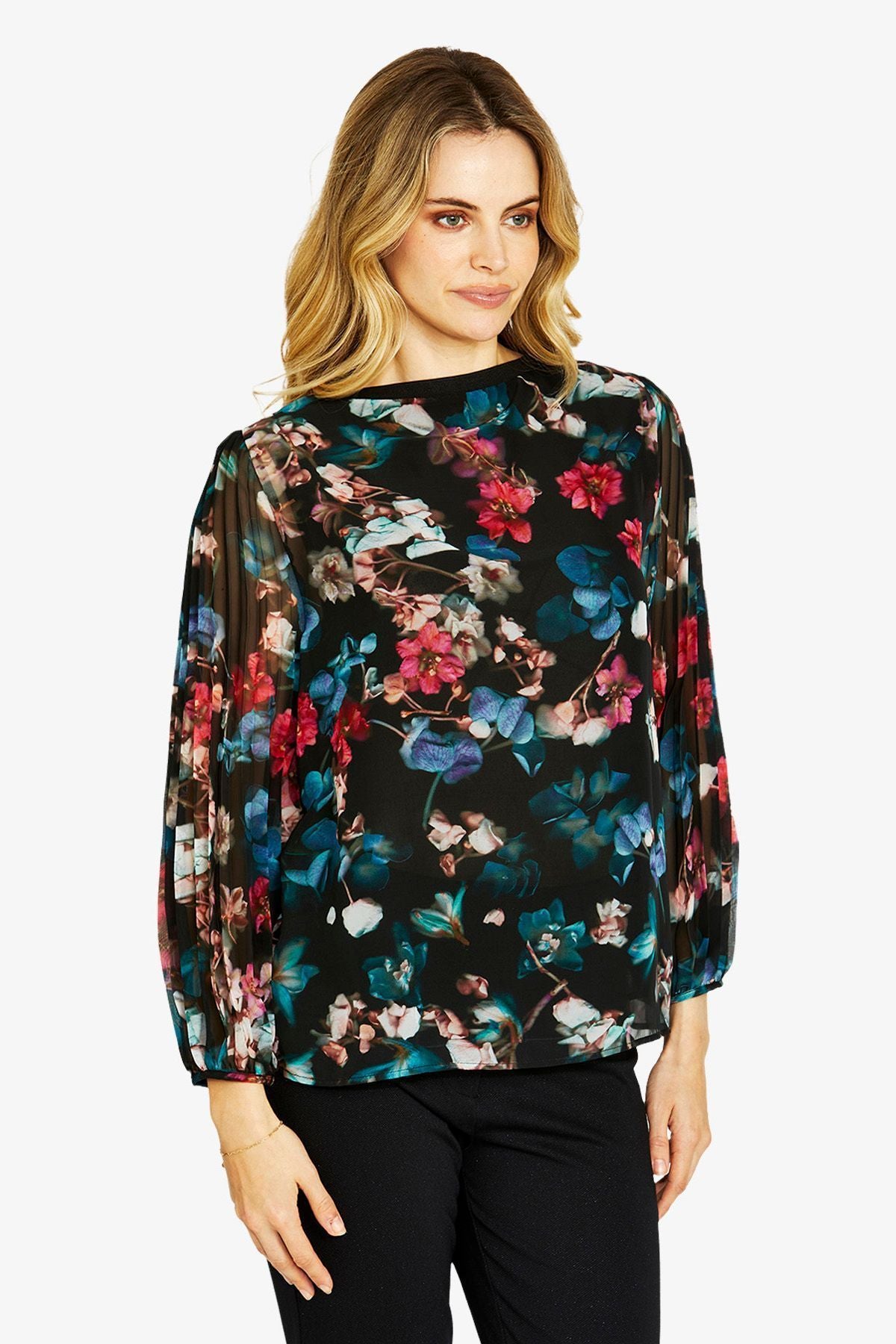 Womens Matilda Pleated Top Multicolor P605321