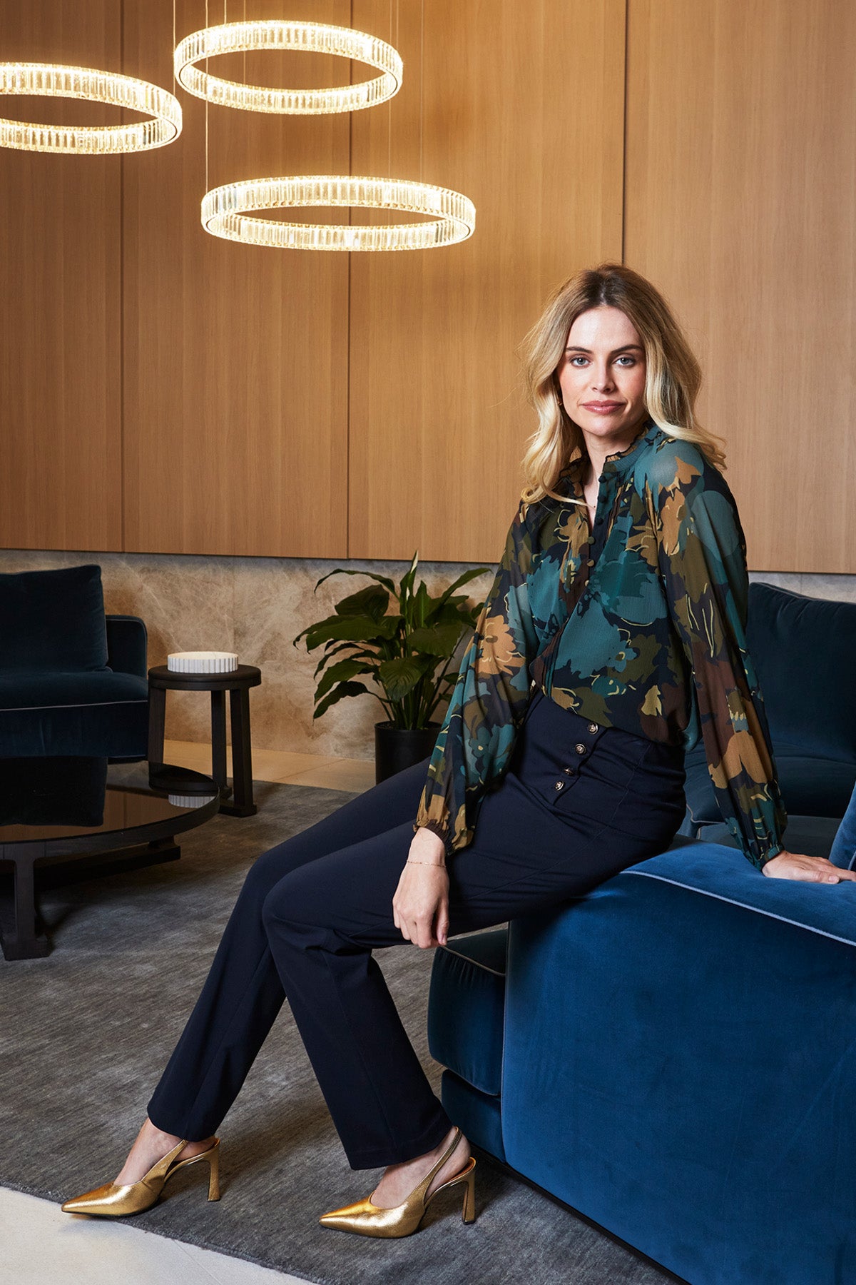 Womens Midnight Botanica Blouse Multicolor P605333