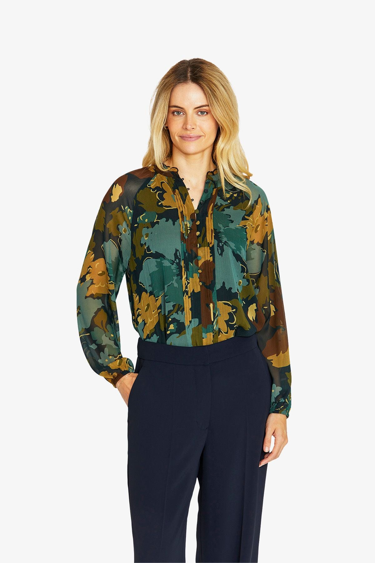 Womens Midnight Botanica Blouse Multicolor P605333