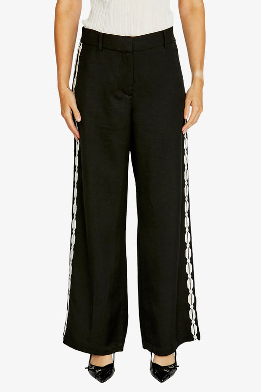Womens Mila Scalloped Trim Pant Multicolor P615700