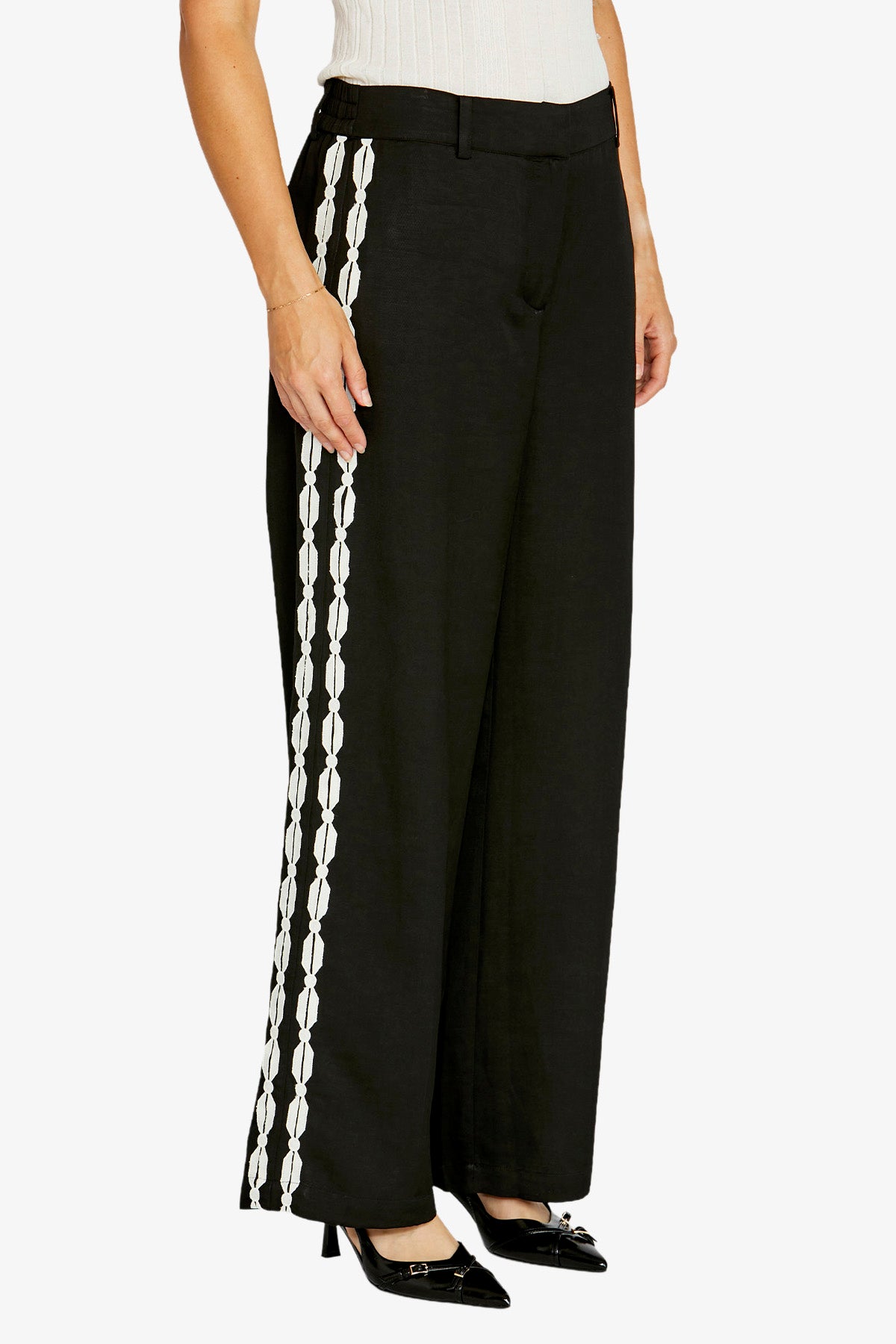 Womens Mila Scalloped Trim Pant Multicolor P615700