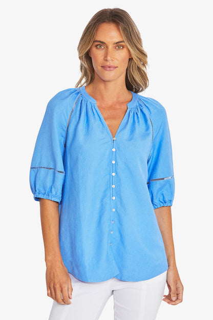 Womens Mila Top Blue P595345