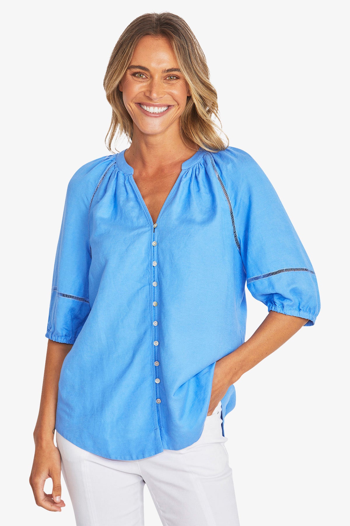 Womens Mila Top Blue P595345