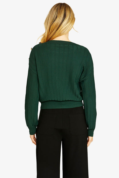 Womens Milano Button Pullover Green P605016