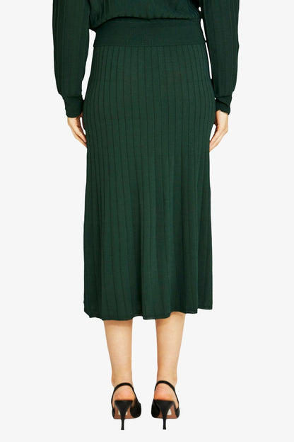Womens Milano Rib A Line Skirt Green P605601