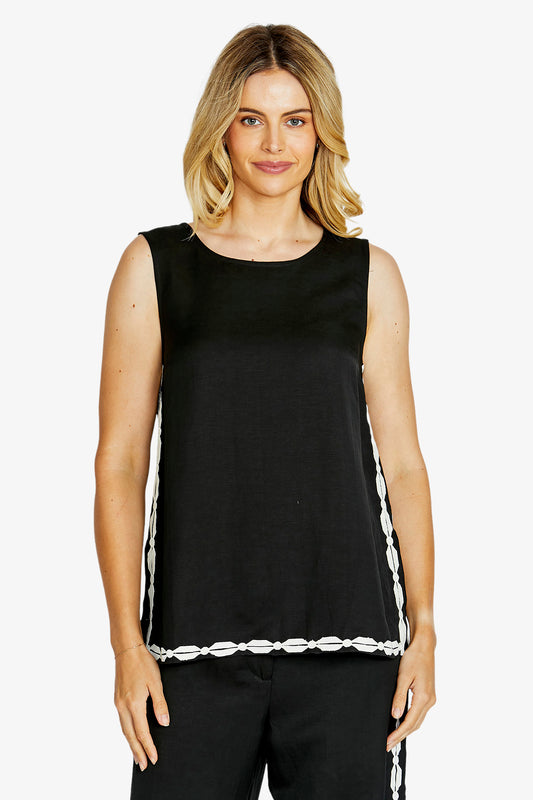Womens Milascalloptrim Tunictop Black P615301