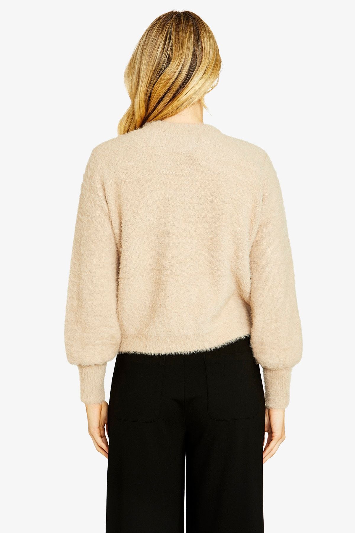 Womens Molly Fluffy Cardigan Brown P605026