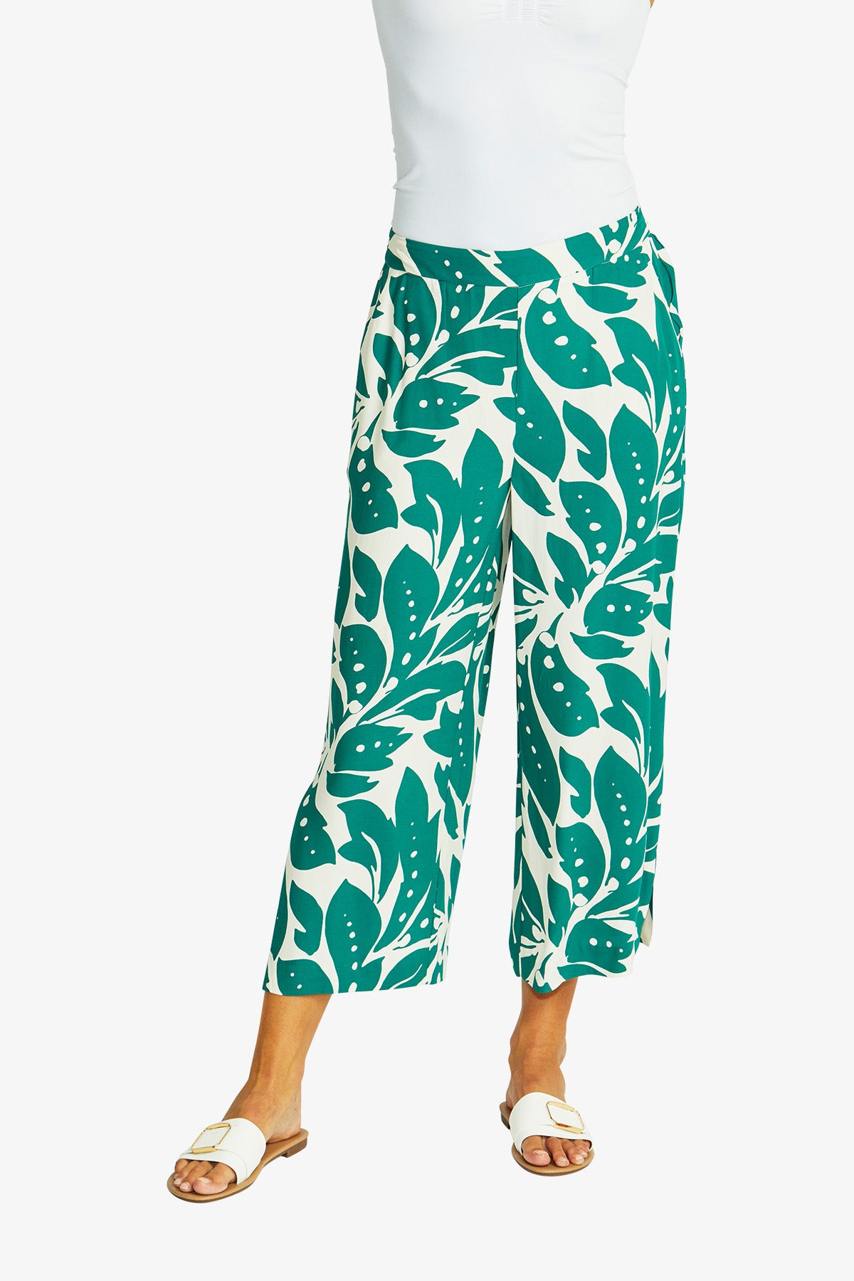 Mono Leaf Pull On Culotte in Mono Leaf