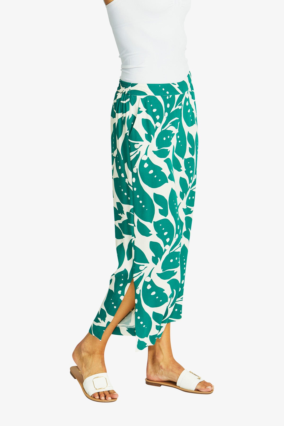 Mono Leaf Pull On Culotte in Mono Leaf