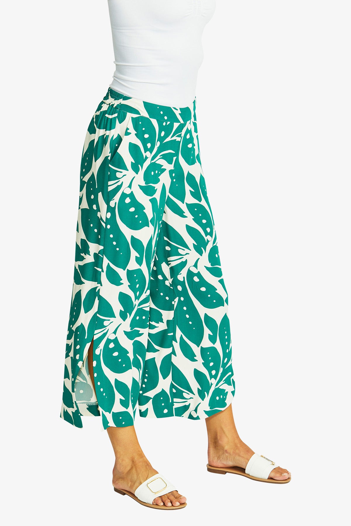 Mono Leaf Pull On Culotte in Mono Leaf