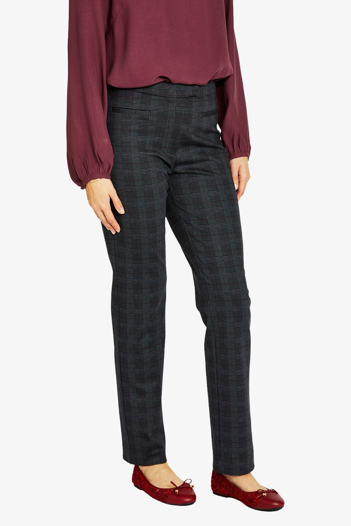 Womens Pablo Check Pant Grey P605719