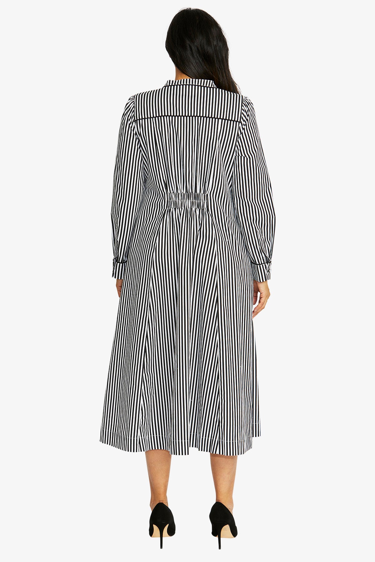 Palmer Dress in White/Black