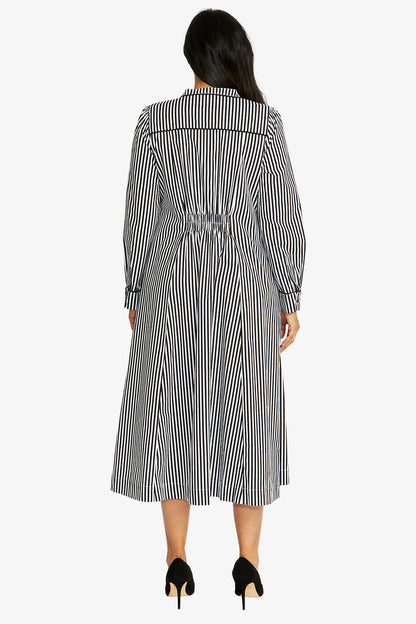 Palmer Dress in White/Black