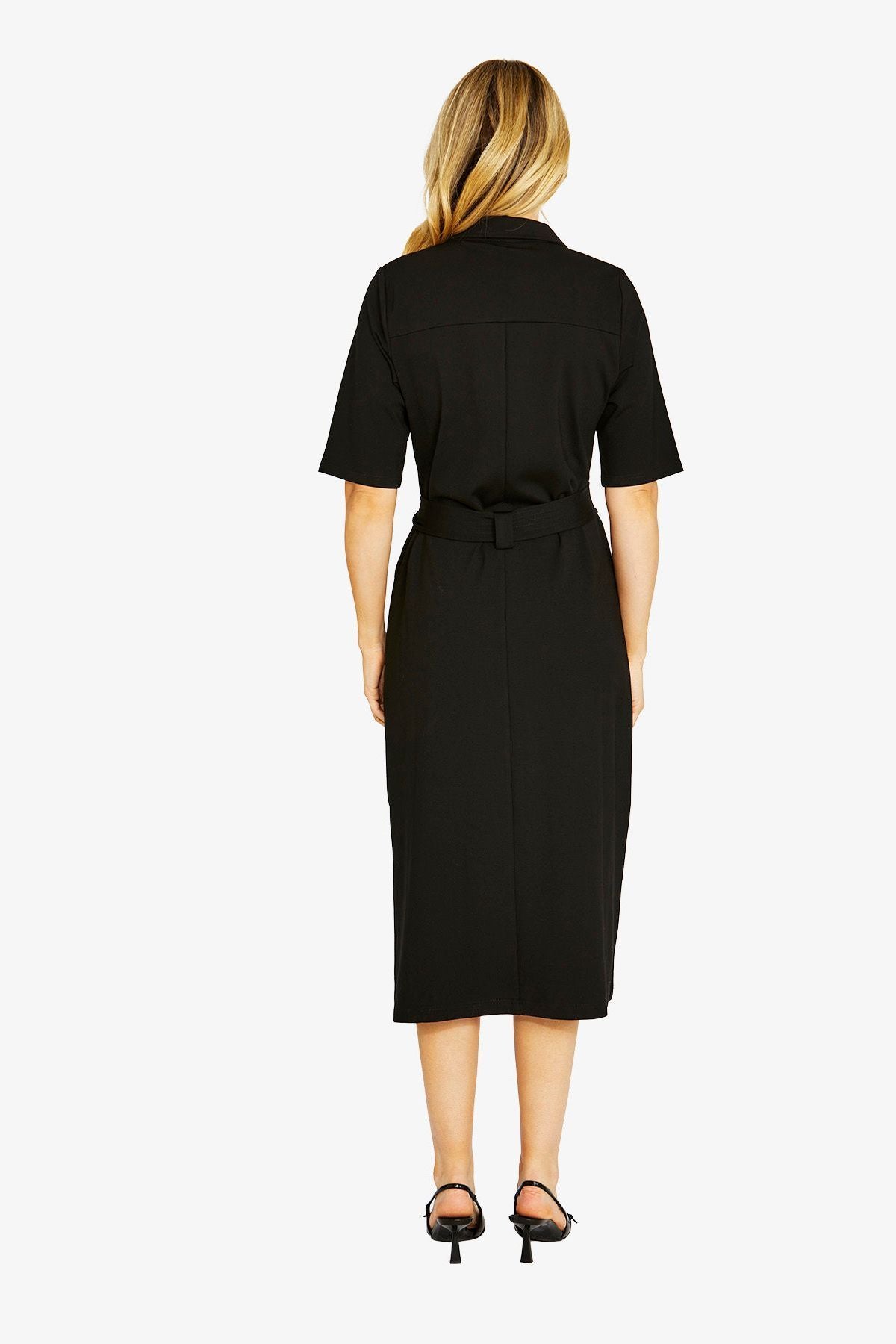 Womens Pam Ponte Dress Black P605513