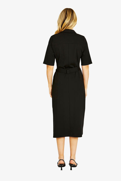 Womens Pam Ponte Dress Black P605513